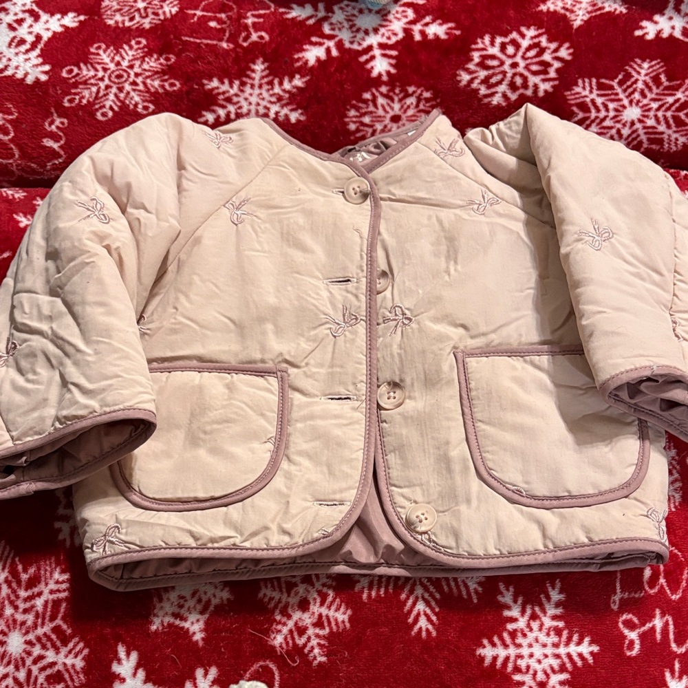 Zara Kids Cream Puffer Jacket